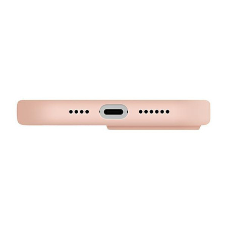 Etui Uniq Lino na iPhone 14 Pro Max - różowe blush