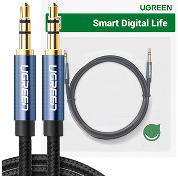 Ugreen kabel audio AUX wtyczka prosta minijack 3,5 mm 3m niebieski (AV112)