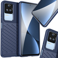 Thunder Case etui Xiaomi Poco F4 5G silikonowy pancerny pokrowiec niebieskie