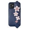 Kingxbar Sweet Series żelowe etui ozdobione oryginalnymi Kryształami Swarovskiego z podstawką iPhone 12 Pro / iPhone 12 niebieski