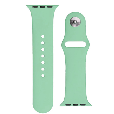Silicone Strap APS silikonowa opaska do Watch 8 / 7 / 6 / 5 / 4 / 3 / 2 / SE (41 / 40 / 38mm) pasek bransoleta do zegarka jasnozielony