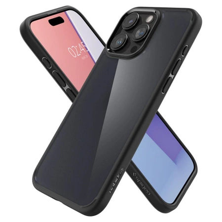Etui Spigen Ultra Hybrid na iPhone 15 Pro Max - przezroczysto-czarne