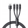MCDODO KABEL USB 3W1 SZYBKIE ŁADOWANIE USB-C LIGHTNING MICRO USB QC 1M LED