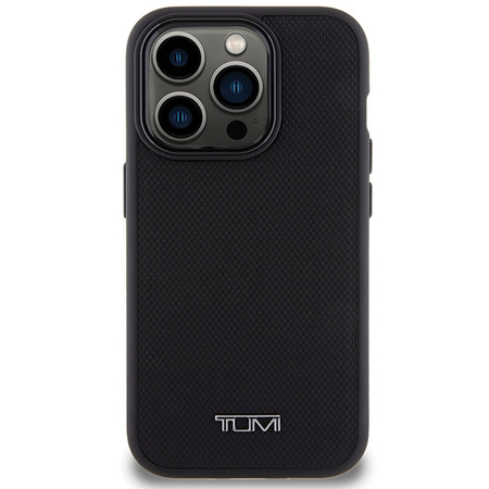 Tumi TUHMP15LRBAK iPhone 15 Pro 6.1czarny/black hardcase Leather Balistic Pattern MagSafe