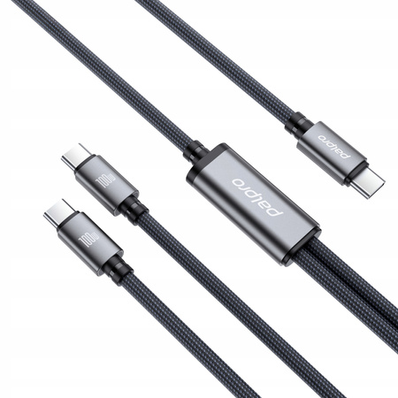 PALPRO KABEL USB-C - 2X USB-C SZYBKIE ŁADOWANIE DO SAMSUNG APPLE 100W 1M