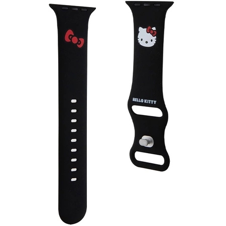 Pasek Hello Kitty Silicone Kitty Head na Apple Watch 42/44/45/49mm - czarny