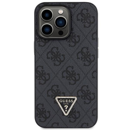 Etui Guess GUHCP13LP4TDSCPK na iPhone 13 Pro / 13 - czarne Crossbody 4G Metal Logo