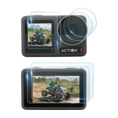 SUNNYLIFE SZKŁO HARTOWANE DO DJI OSMO ACTION 3 NA OBIEKTYW I EKRAN OCHRONNE
