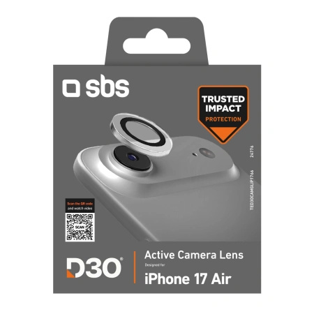 SBS SZKŁO OCHRONNE CAMERA GLASS DO IPHONE 17 AIR Z TECHNOLOGIĄ D3O NA