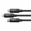 MCDODO KABEL USB 3W1 SZYBKIE ŁADOWANIE USB-C LIGHTNING MICRO USB QC 1M LED