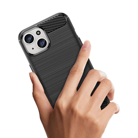 HURTEL ETUI CARBON CASE DO IPHONE 15 ELASTYCZNE WZÓR KARBONOWY OCHRONNE