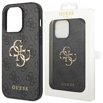 Etui Guess 4G Big Metal Logo na iPhone 15 Pro Max - szare