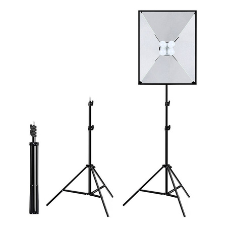 PULUZ ZESTAW SOFTBOX LED 50X70CM DO FOTOGRAFII Z STATYWEM I 4 ŻARÓWKAMI LED