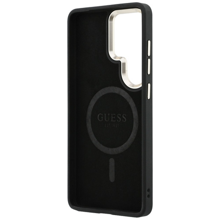 Etui Guess 4G Embossed Ring MagSafe do Samsung Galaxy S26 Ultra czarny