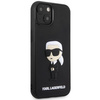 Etui Karl Lagerfeld KLHCP14M3DRKINK na iPhone 14 Plus 6.7" - czarne Rubber Ikonik 3D