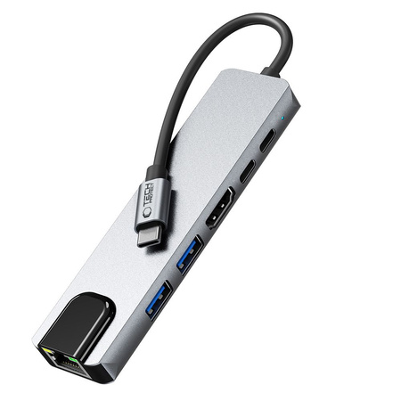 TECH-PROTECT HUB 6IN1 ADAPTER DO TELEFONÓW USB-C HDMI 4K RJ45 PD100W