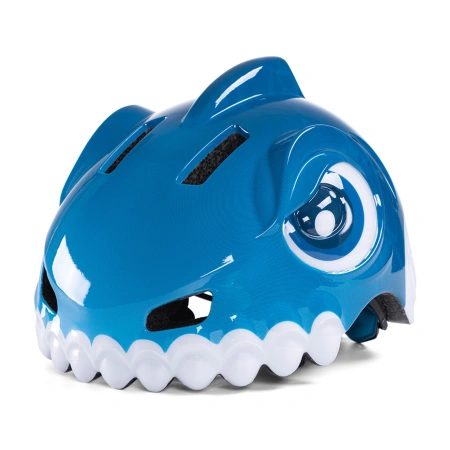 Kask rowerowy dziecięcy Wozinsky  motyw dinozaur 52-56 cm - niebieski