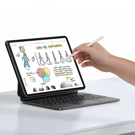 USAMS Etui ochronne z klawiaturą iPadPro 12,9 czarny/black Miaoke Series IPP12MG01 (US-BH876)