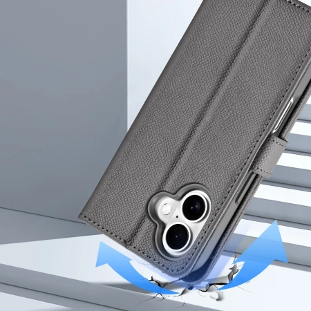 DUX DUCIS ETUI DO IPHONE 16 LAVA CASE SKÓRZANE Z MAGNETYCZNYM ZAMKNIĘCIEM