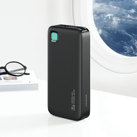 USAMS POWERBANK ZWIJANY KABEL 10000 MAH USB-C PD 20W DO IPHONE 11 12 13 14