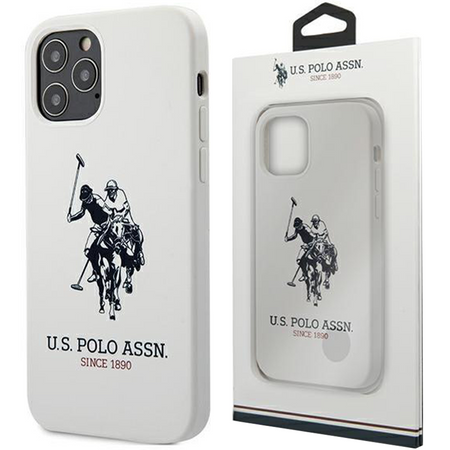 US Polo USHCP12LSLHRWH iPhone 12 Pro Max 6,7" biały/white Silicone Collection