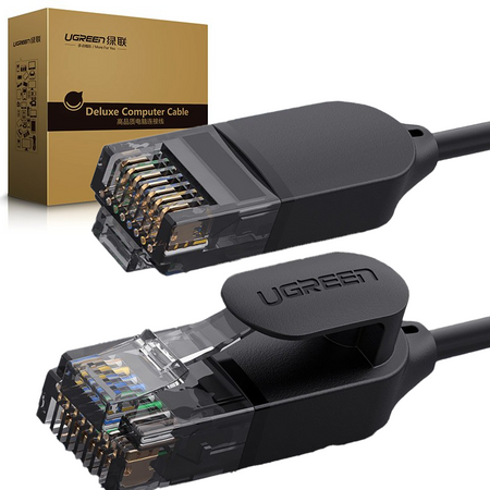 Ugreen kabel przewód internetowy sieciowy Ethernet patchcord RJ45 Cat 6A UTP 1000Mbps 10 m czarny (70656)