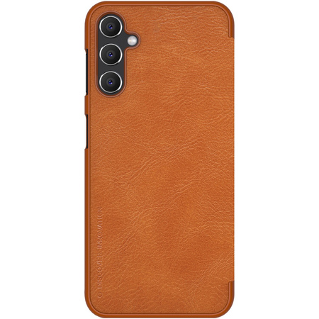 Nillkin Qin Leather etui skórzany pokrowiec z klapką portfel brązowe - samsung Galaxy A14