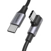 Kabel Ugreen US334 USB-C 2.0 (kątowy) / USB-C 2.0 (prosty) 100W PD 1 m - czarny