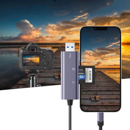 TECH-PROTECT ULTRABOOST CARD READER DO SD MICRO SD DO LIGHTNING USB