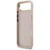 Etui Guess 4G Strass Logo & Big Strap Metal Buttons MagSafe na iPhone Air - różowe