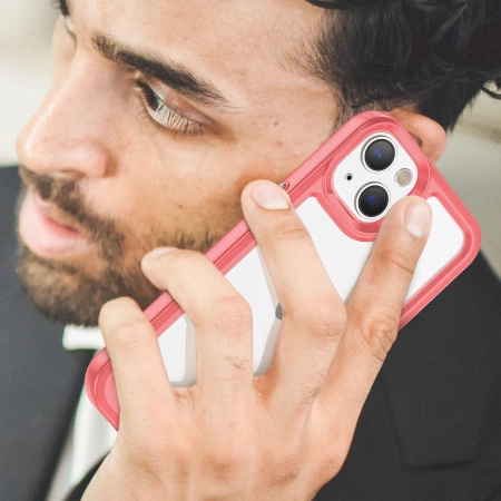 OUTER SPACE CASE SZTYWNE ETUI DO IPHONE 14 Z RAMKĄ ŻELOWĄ OCHRONA NA