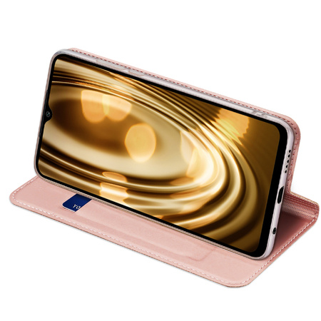 Dux Ducis Skin Pro etui Xiaomi Poco C40 pokrowiec z klapką portfel na kartę podstawka różowe