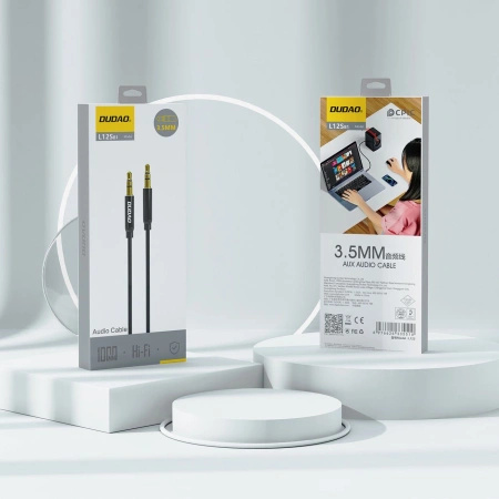 DUDAO KABEL AUX MINI JACK 3.5MM 1M 3 POLÓWY STEREO DO TELEFONÓW IPHONE