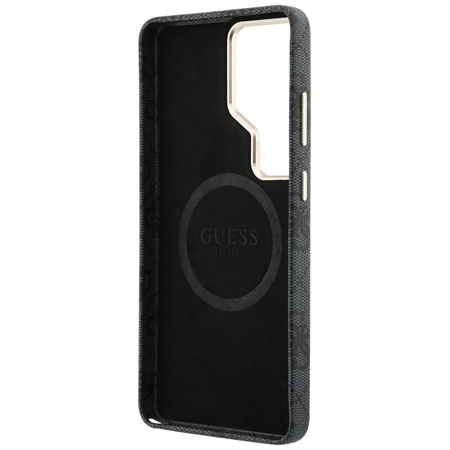 Etui Guess 4G Rhinestone Round Logo MagSafe do Samsung Galaxy S26 Ultra czarny