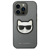 Karl Lagerfeld KLHCP14LSAPCHG iPhone 14 Pro 6,1" hardcase srebrny/silver Saffiano Choupette Head Patch