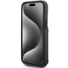Etui Karl Lagerfeld Saffiano Cardslots and Stand Monogram Ikonik Patch do iPhone 15 - czarne