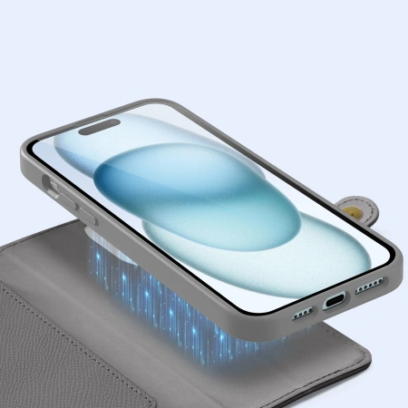 DUX DUCIS POKROWIEC SKÓRZANY DO IPHONE 15 LAVA MAGNETYCZNY Z WYSOKĄ OCHRONĄ