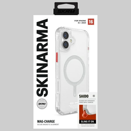 Skinarma etui Saido iPhone 16 6.1       Magnetic Charging przezroczysty/clear