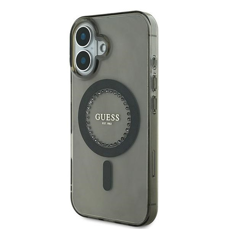 GUESS ETUI CASE DO IPHONE 16 PLUS 6.7 DO MAGSAFE RHINESTONES HARDCASE IML