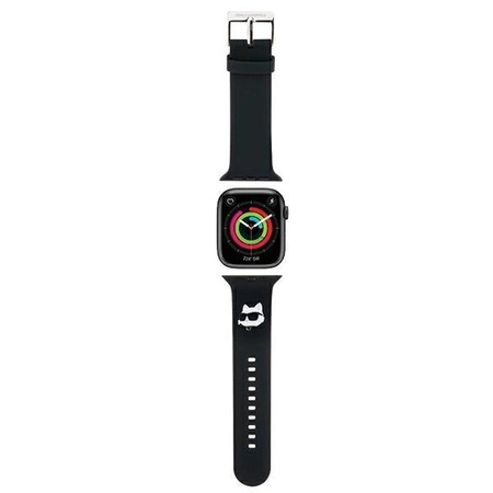 Pasek Karl Lagerfeld 3D Rubber Choupette Head na Apple Watch 42/44/45/49mm - czarny