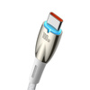 Baseus Glimmer Series kabel do szybkiego ładowania USB-A - USB-C 100W 480Mb/s 1m biały