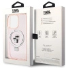 Etui Karl Lagerfeld Ring Stand Karl&Choupettte MagSafe do iPhone 15 Pro - różowe