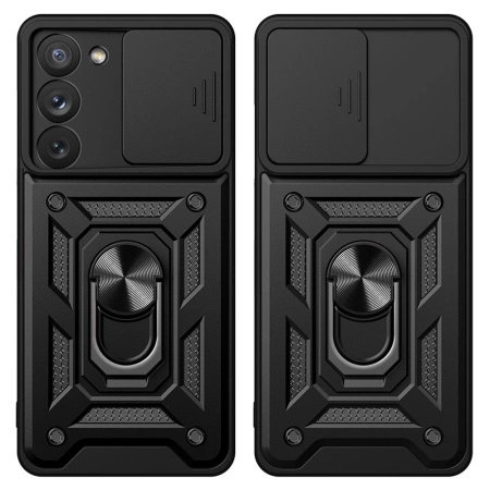 Hybrid Armor Camshield etui do Samsung Galaxy S23 pancerny pokrowiec z osłoną na aparat czarne