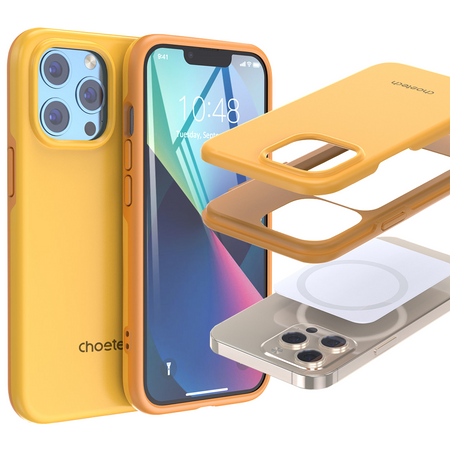 Choetech MFM Anti-drop etui pokrowiec iPhone 13 Pro Max pomarańczowy (PC0114-MFM-YE)