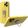 Ring Case silikonowe etui z uchwytem na palec i podstawką do iPhone 12 mini żółty