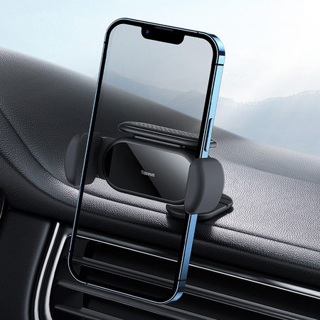 Baseus Steel Cannon Pro solarny automatyczny uchwyt samochodowy na kokpit czarny (SUGP010001)