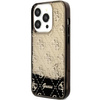 Etui Guess GUHCP14LLC4PSGK na iPhone 14 Pro - czarne Liquid Glitter 4G Transculent