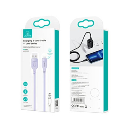 USAMS KABEL DO LIGHTNING 1,2M 2,4A DO IPHONE 12 13 14 Z FUNKCJĄ FAST