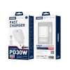 JELLICO ładowarka sieciowa EU53 PD 30W 1xUSB-C + kabel USB-C - Lightning Biały