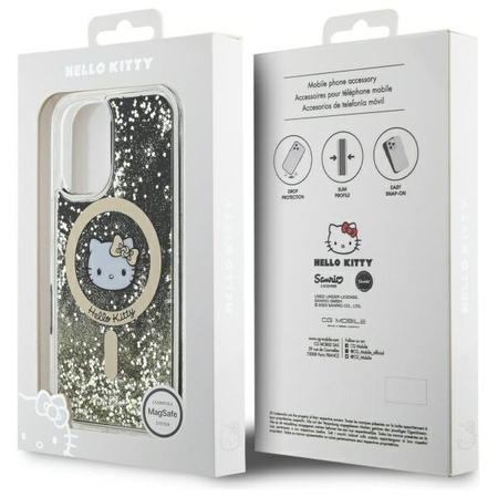 HELLO KITTY ETUI MAGNETYCZNE DO IPHONE 16 6.1 HARDCASE LIQUID GLITTER FEVER
